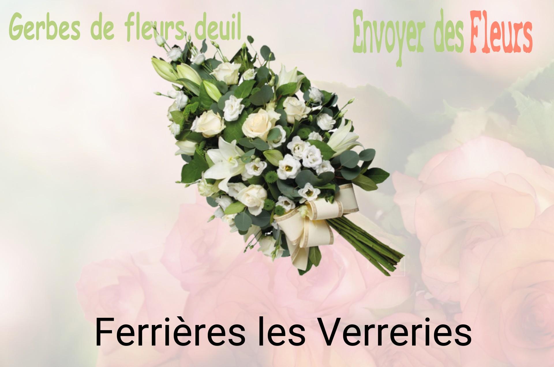 Gerbe de fleurs de deuil livrée à Ferrières-les-Verreries